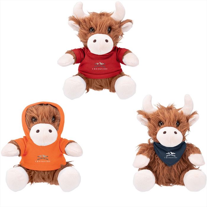 TH80075 6" Heidi Highland Cow Plush with Custom Imprint